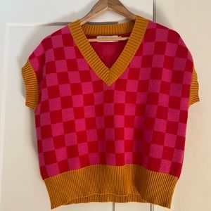 Lisa Says Gah Fangio Checked Vest